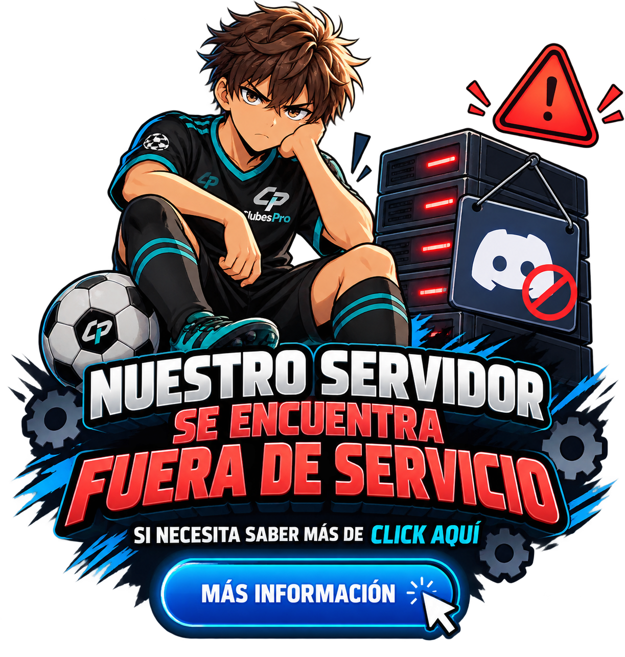 ClubesPro fuera de servicio — escríbenos por WhatsApp